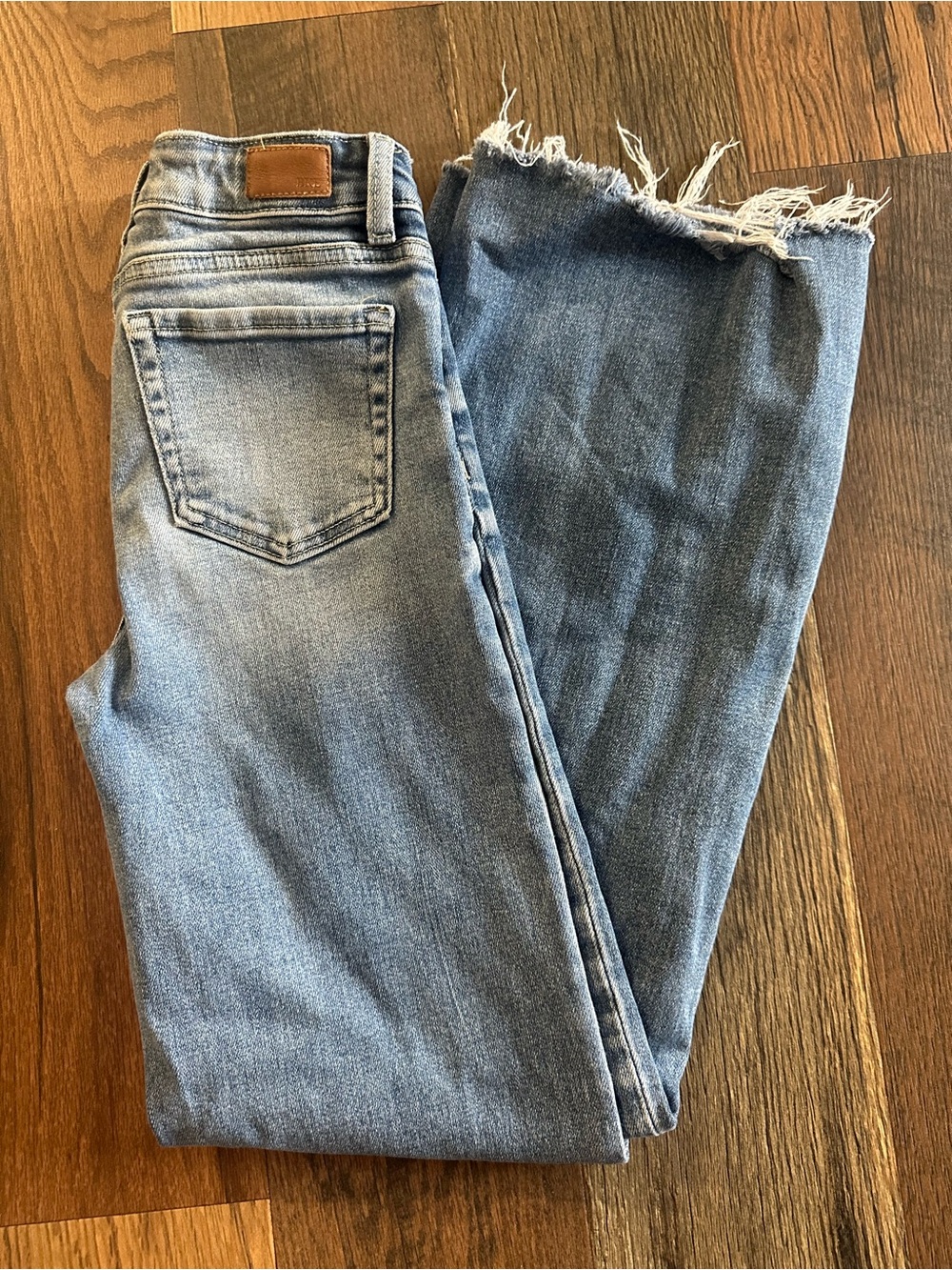 BKE. Youth 14. Light Blue Frayed Hem Jeans